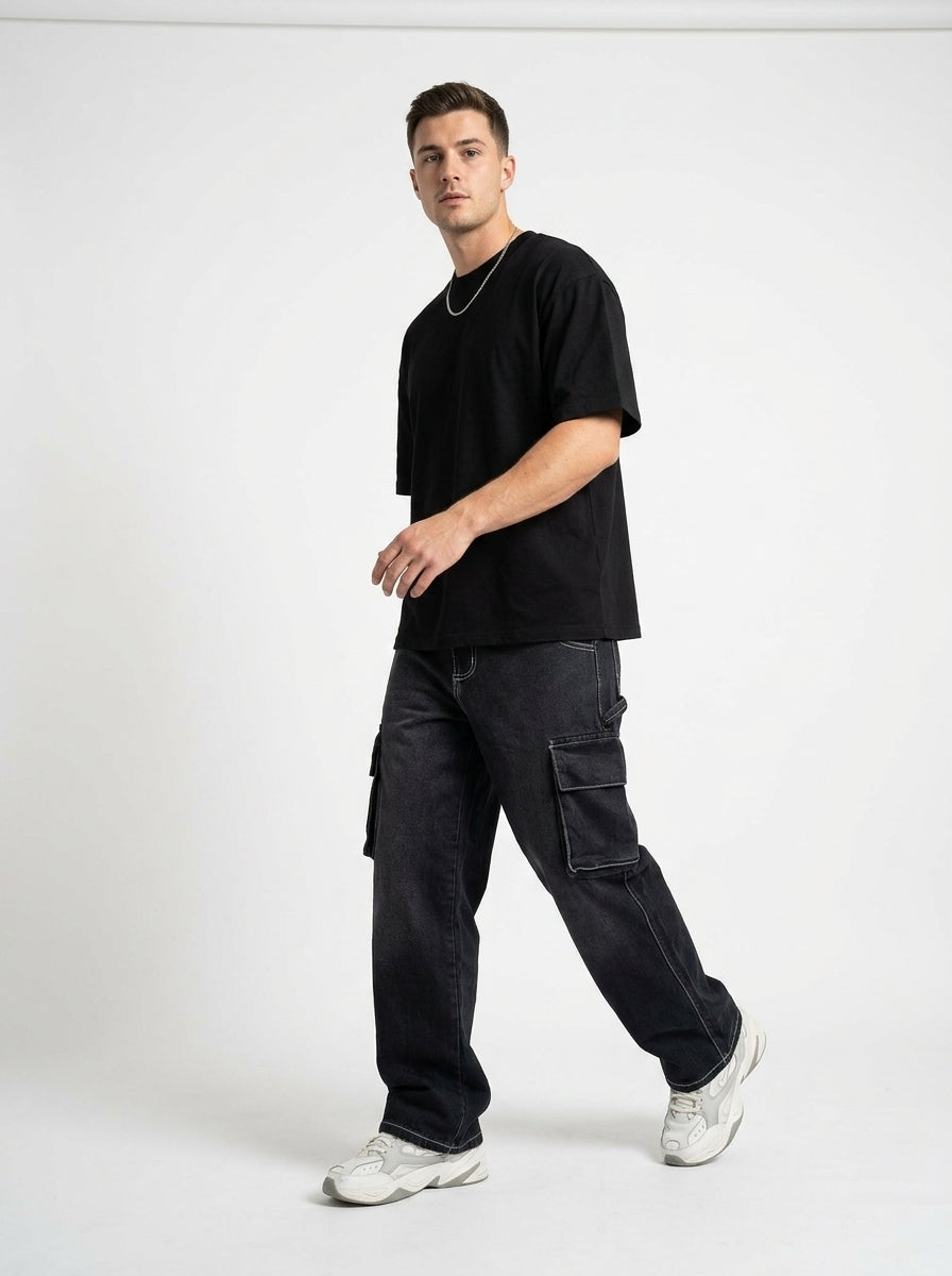 Jean Baggy Cargo Unisex - Pantalón Casual / Km
