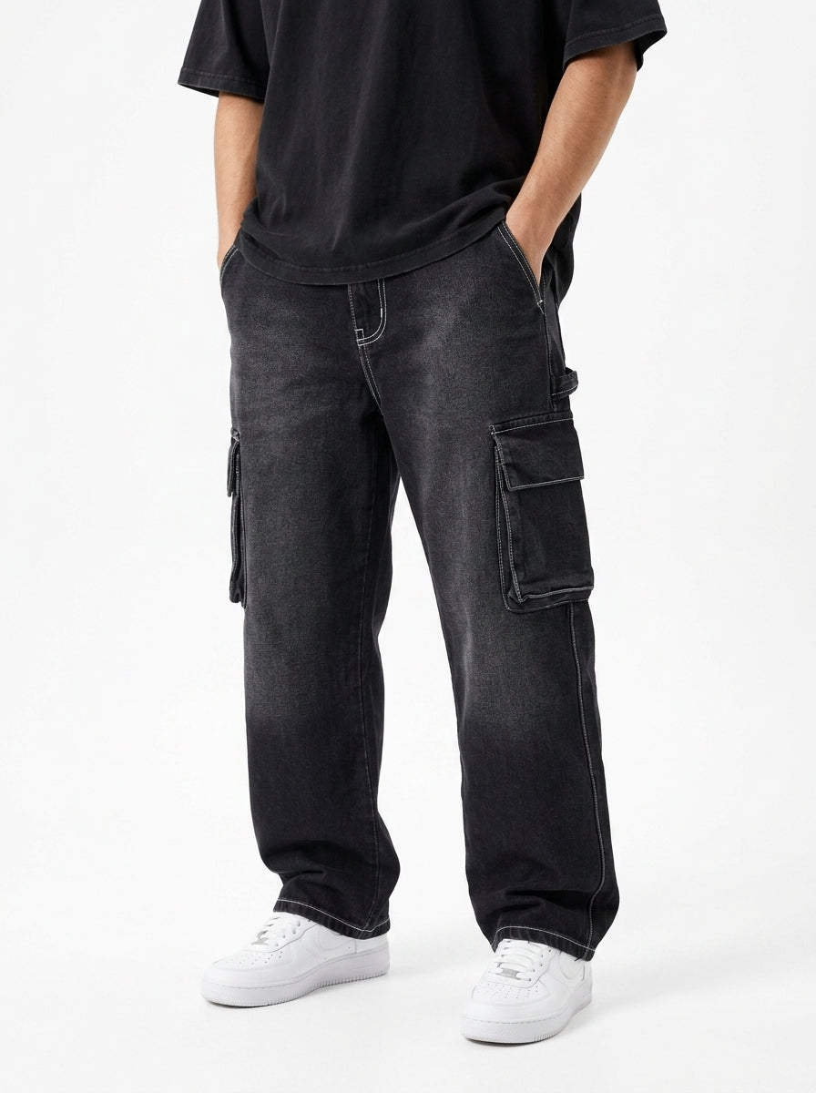 Jean Baggy Cargo Unisex - Pantalón Casual / Km