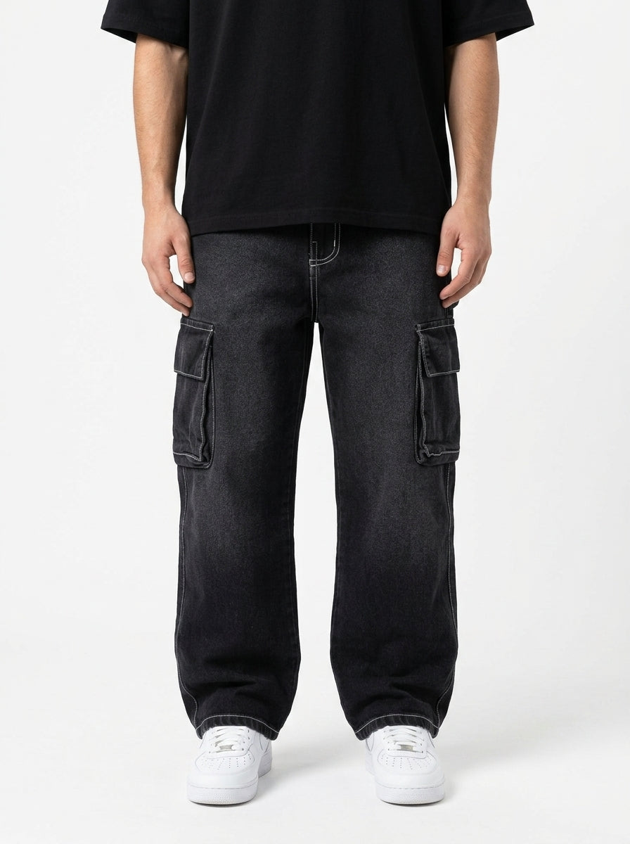 Jean Baggy Cargo Unisex - Pantalón Casual / Km